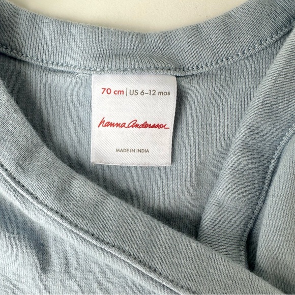 Hanna Andersson Floral Embroidered Onesie and Rainbow Print Leggings - Picture 6 of 8